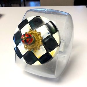 Mackenzie Childs Courtly Check Cookie Jar